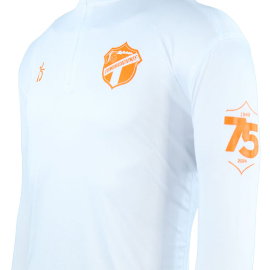 Pullover Comunicaciones con logotipo naranja