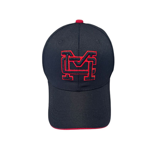 Gorra negra con bordado rojo municipal
