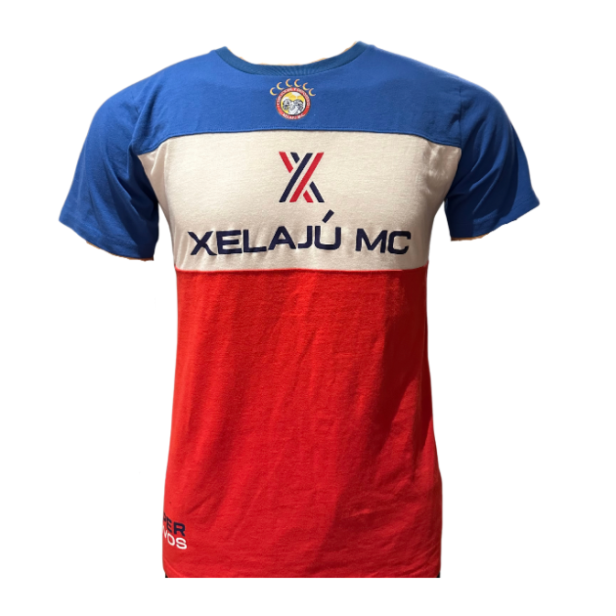 Playera Azul, Blanco y Rojo Xela