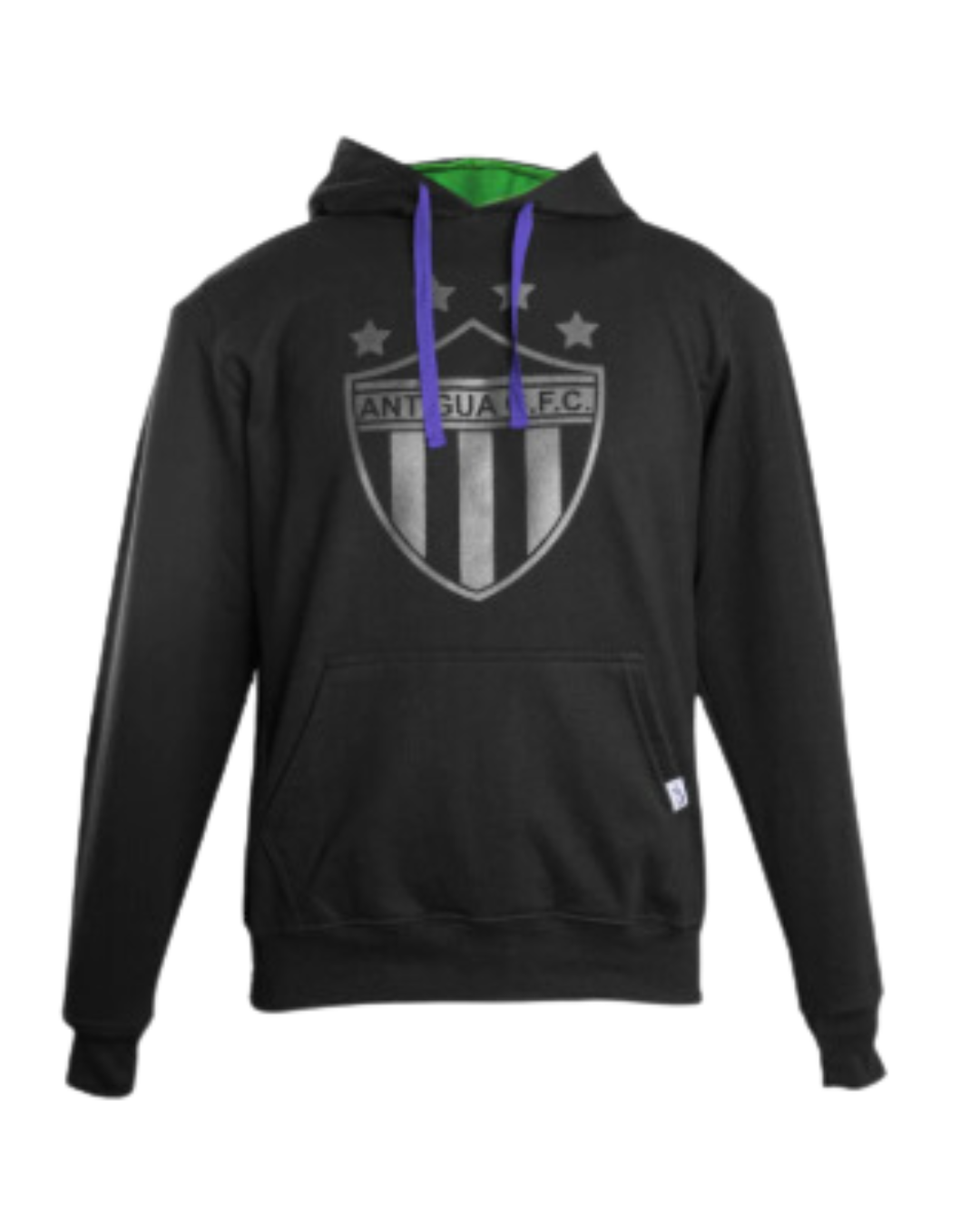 Hoodie negro Antigua escudo plateado